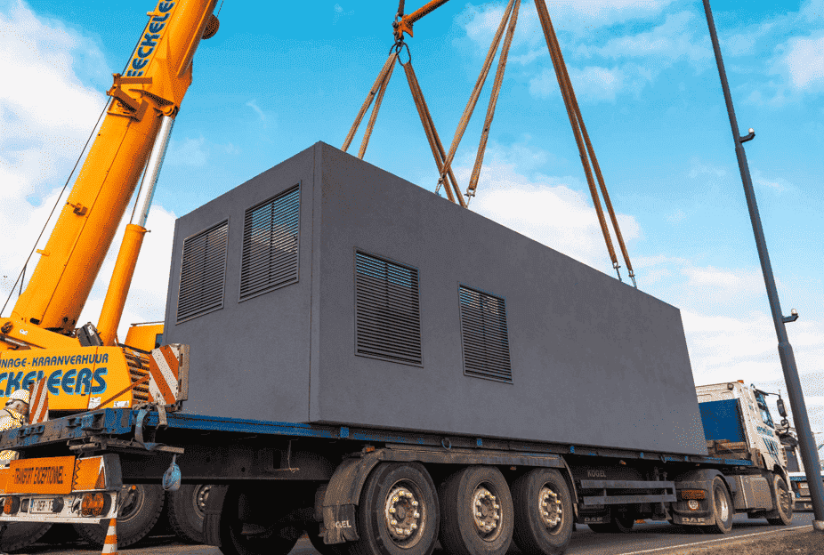 Anders Beton PowerBlock-Distributiecabine aan de Kieldrechtsluis